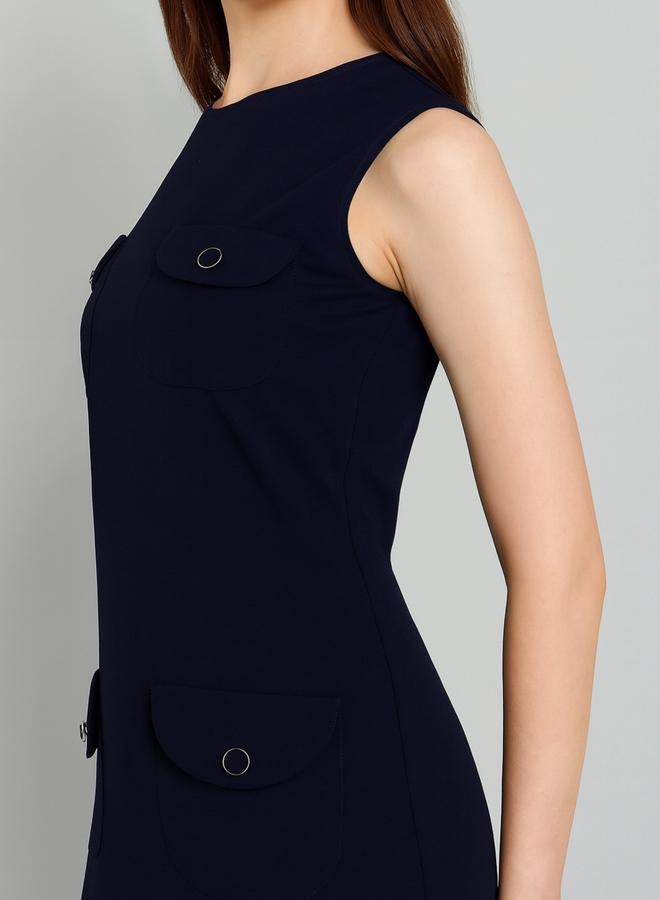 ميش فستان ميني بدون أكمام وبقصة ضيقة - Image 1